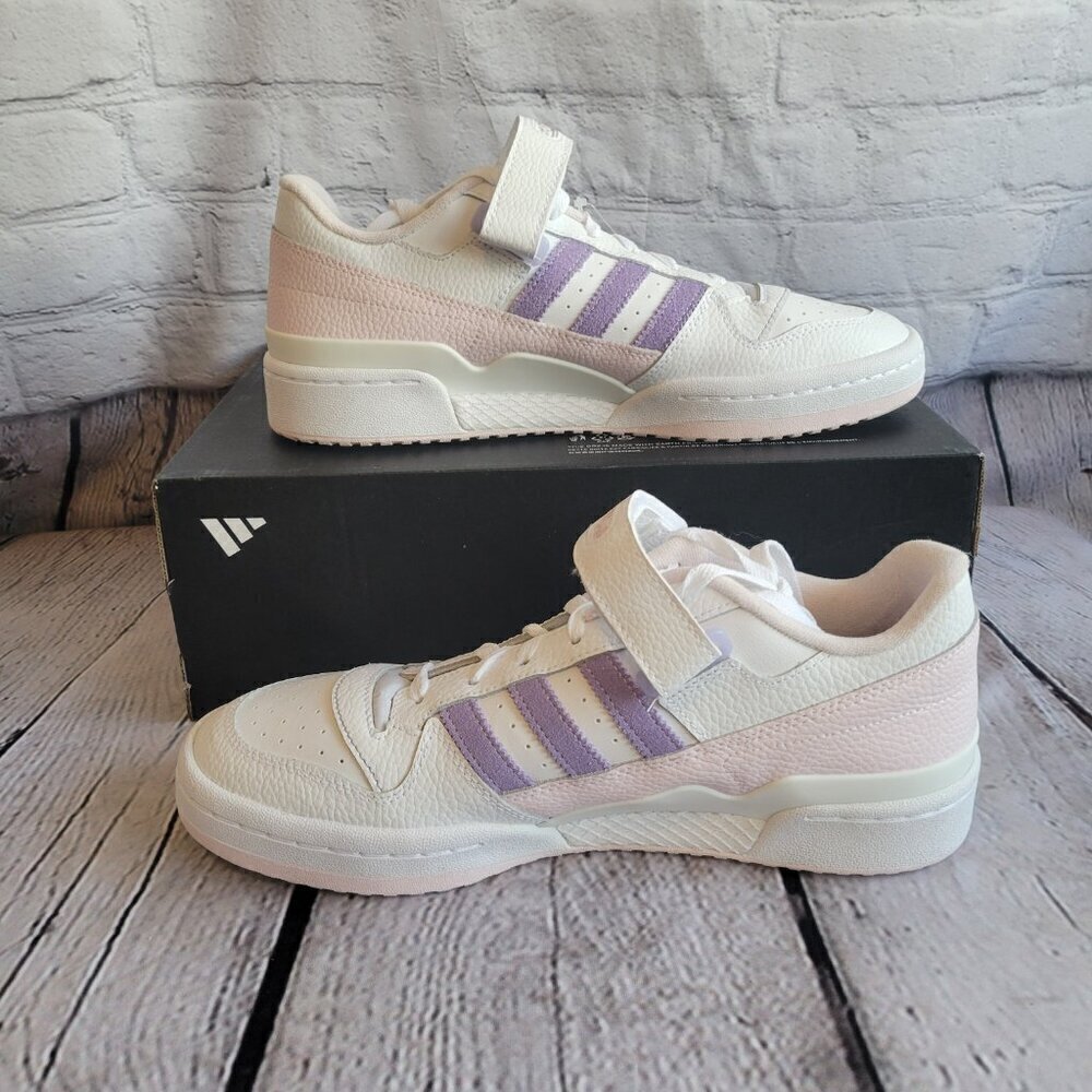 Adidas Forum Low White/ Pink/ Lavender - Picture 10 of 12